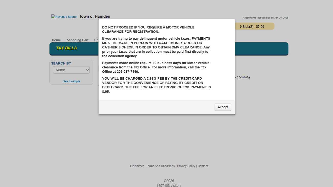 Town of Hamden - Tax Bills Search & Pay